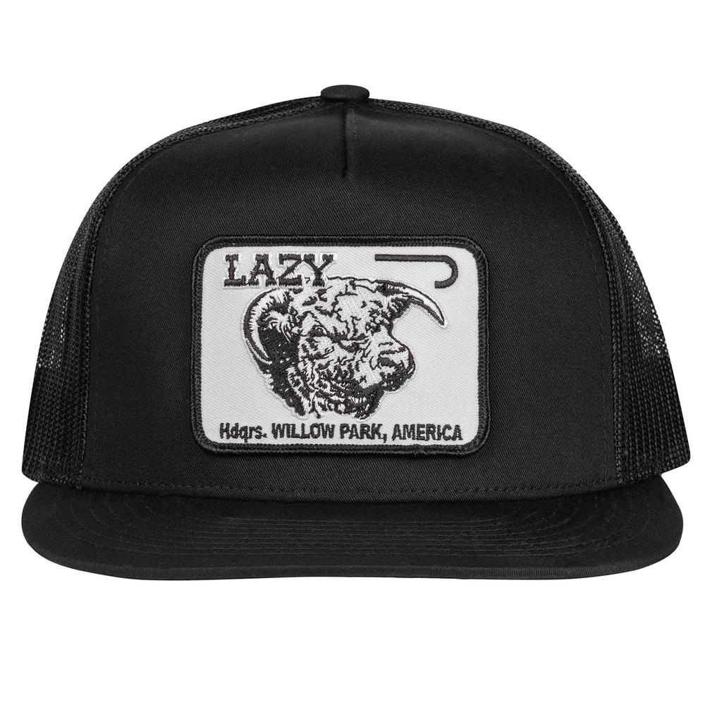 
                  
                    Lazy J Ranch Black Willow Cattle Headquarters Classic Five Panel Trucker Hat-Lazy J Ranch Wear
                  
                