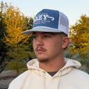 Lazy J Ranch Blue & White Dime Box Classic Rope Trucker Hat