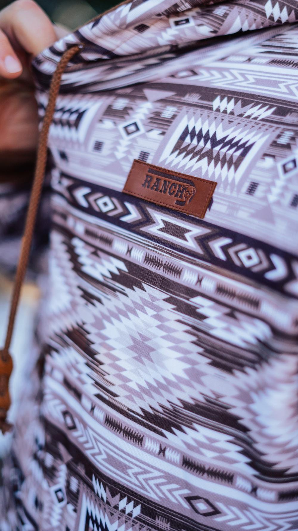 Lazy J Ranch Aztec Print Long Sleeve Hoodie - Brown – Lazy J