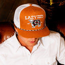 Lazy J Ranch Brown & White Alpine Classic Rope Trucker Hat-