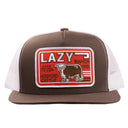 Lazy J Ranch Brown & White Big Red Classic Five Panel Trucker Hat-