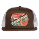 Lazy J Ranch Brown & White Desert Show Time Classic Five Panel Trucker Hat-