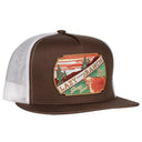 Lazy J Ranch Brown & White Desert Show Time Classic Five Panel Trucker Hat-