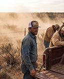 Lazy J Ranch Brown & White Dust Storm Classic Five Panel Trucker Hat-