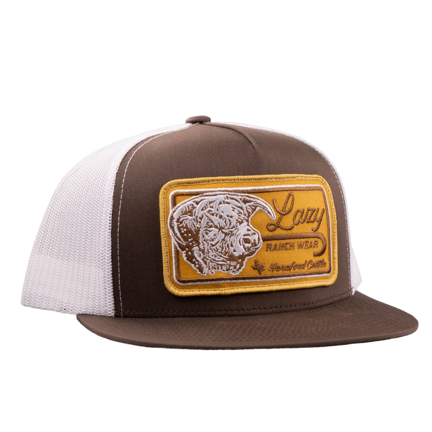 Lazy J Ranch Brown & White Dust Storm Classic Five Panel Trucker Hat-Lazy J Ranch Wear