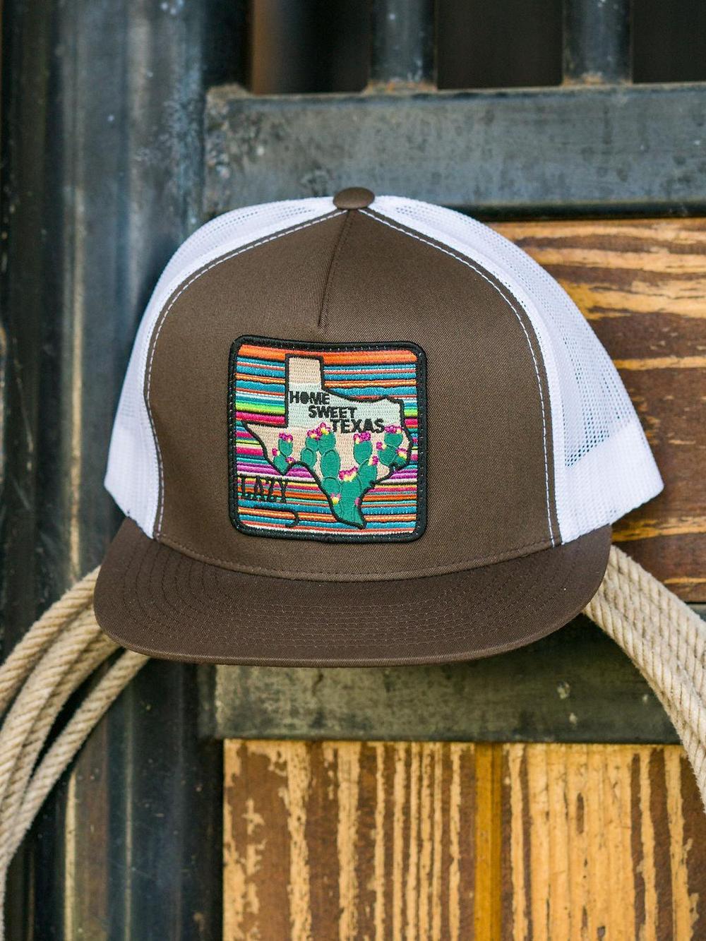 Lazy J Ranch Brown & White Home Sweet Texas Classic Five Panel Trucker Hat-