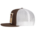 Lazy J Ranch Brown & White Skull & Flowers Classic Five Panel Trucker Hat-