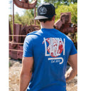 Lazy J Ranch Bully Hereford Short Sleeve T-Shirt - Royal Blue-