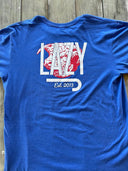 Lazy J Ranch Bully Hereford Short Sleeve T-Shirt - Royal Blue-