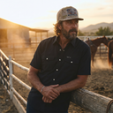 Lazy J Ranch Camo & Tan Freedom Classic Five Panel Trucker Hat-