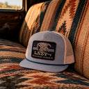 Lazy J Ranch Chambray & Tan Aztec Tribal Classic Rope Trucker Hat-