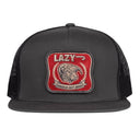 Lazy J Ranch Charcoal Grey Red America's Best Brand Classic Five Panel Trucker Hat-