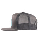 Lazy J Ranch Charcoal Grey Turquoise Arrowhead Classic Five Panel Trucker Hat-