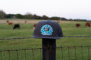 Lazy J Ranch Charcoal Grey Turquoise Arrowhead Classic Five Panel Trucker Hat-