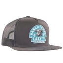 Lazy J Ranch Charcoal Grey Turquoise Arrowhead Classic Five Panel Trucker Hat-