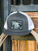 Lazy J Ranch Charcoal Grey & White Black Elevation Classic Five Panel Trucker Hat-