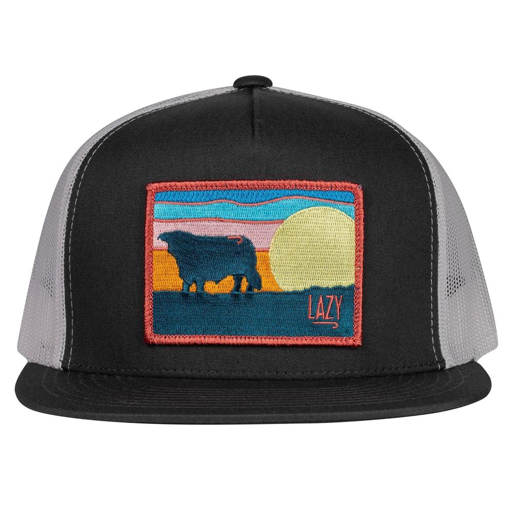 
                  
                    Lazy J Ranch Charcoal Grey & White Hereford Sky Classic Five Panel Trucker Hat-Lazy J Ranch Wear
                  
                