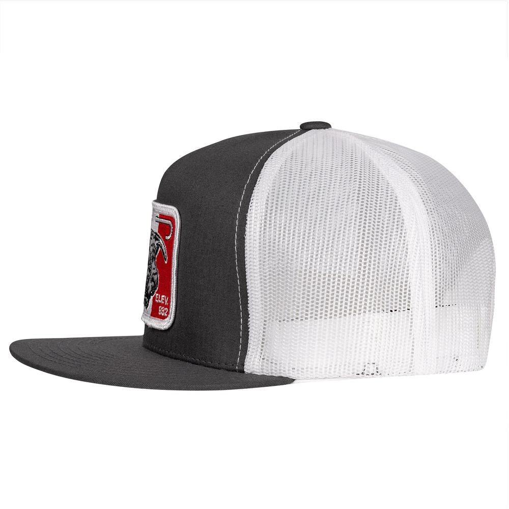 
                  
                    Lazy J Ranch Charcoal Grey & White Mexico Elevation Classic Five Panel Trucker Hat-Lazy J Ranch Wear
                  
                