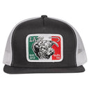 Lazy J Ranch Charcoal Grey & White Mexico Elevation Classic Five Panel Trucker Hat-