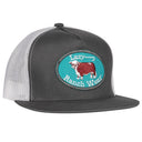 Lazy J Ranch Charcoal Grey & White Original Buckle Classic Five Panel Trucker Hat-