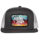 Lazy J Ranch Charcoal Grey & White Serape Elevation Classic Five Panel Trucker Hat-