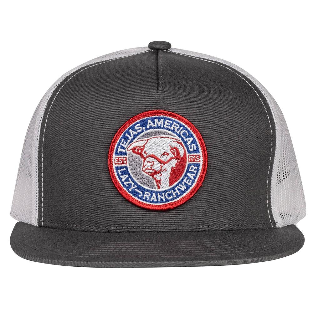 
                  
                    Lazy J Ranch Charcoal Grey & White Tejas Classic Five Panel Trucker Hat-Lazy J Ranch Wear
                  
                