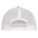 Lazy J Ranch Charcoal Grey & White USA American Flag Bull Classic Five Panel Trucker Hat-