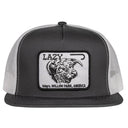 Lazy J Ranch Charcoal Grey & White Willow Cattle Headquarters Classic Five Panel Trucker Hat-