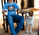 Lazy J Ranch Cowpoke Short Sleeve T-Shirt - Blue-
