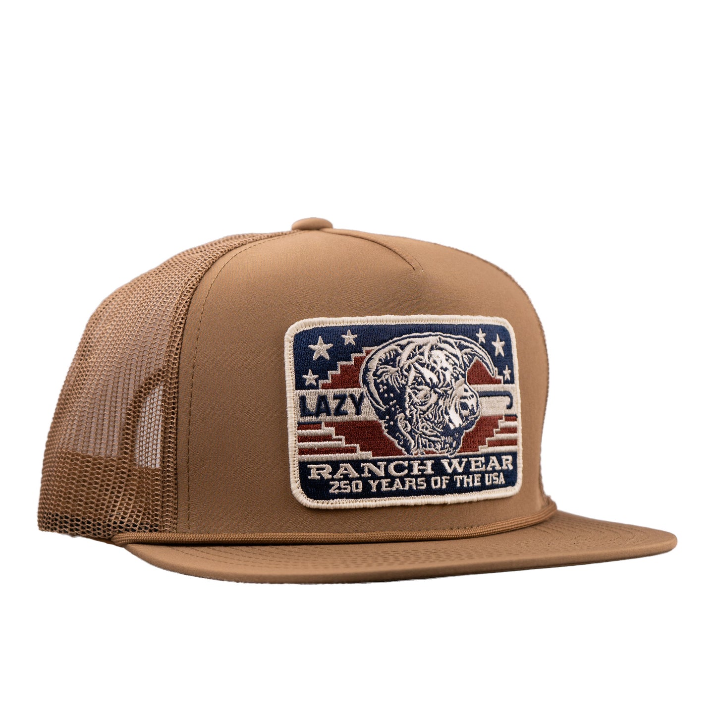 Lazy J Ranch Coyote Brown Freedom Classic Rope Trucker Hat-