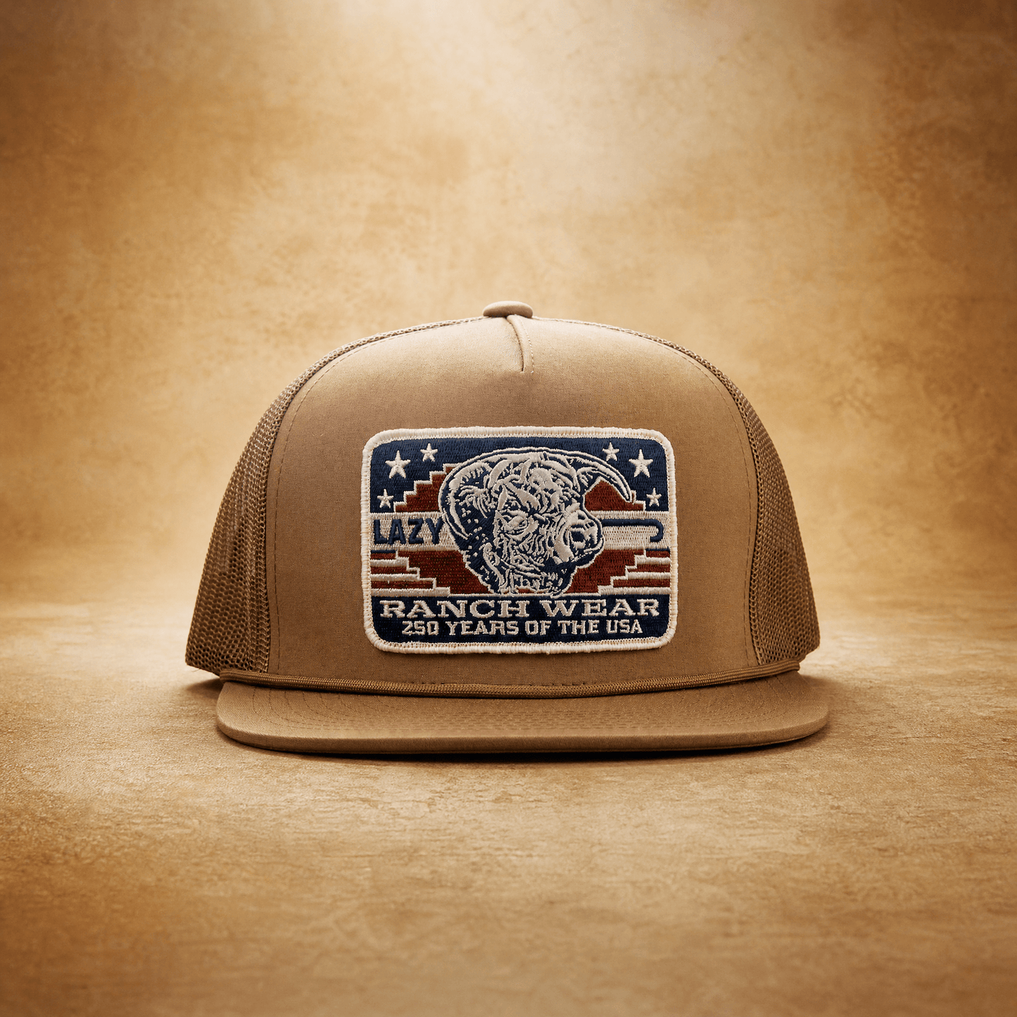 Lazy J Ranch Coyote Brown Freedom Classic Rope Trucker Hat-
