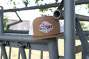 Lazy J Ranch Coyote Brown & White Conquest Classic Rope Trucker Hat-
