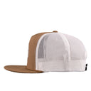 Lazy J Ranch Coyote Brown & White Conquest Classic Rope Trucker Hat-