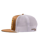 Lazy J Ranch Coyote Brown & White Dust Storm Classic Rope Trucker Hat-