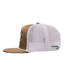 Lazy J Ranch Coyote Brown & White Iron Horn Classic Rope Trucker Hat-