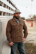 Lazy J Ranch Coyote Brown & White Iron Horn Classic Rope Trucker Hat-
