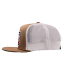 Lazy J Ranch Coyote Brown & White Liberty Classic Rope Trucker Hat-