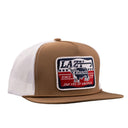 Lazy J Ranch Coyote Brown & White Liberty Classic Rope Trucker Hat-