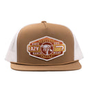 Lazy J Ranch Coyote Brown & White Pecos Classic Rope Trucker Hat-