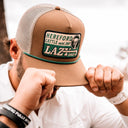 Lazy J Ranch Coyote Brown & White Shafter Classic Rope Trucker Hat-