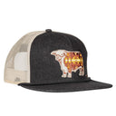 Lazy J Ranch Denim & White Apache Hereford Bull Classic Rope Trucker Hat-