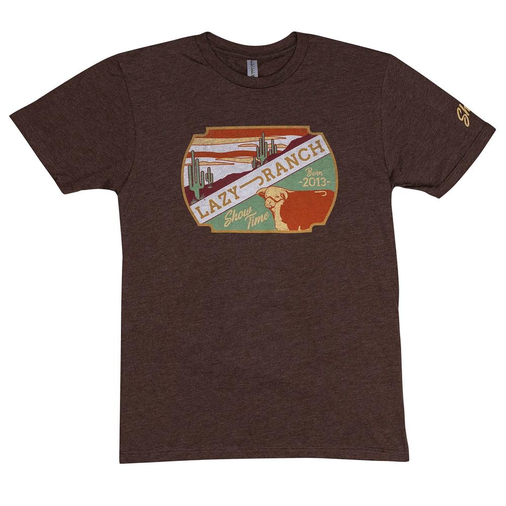 Lazy J Ranch Desert Show Time Short Sleeve T-Shirt - Brown-Lazy J Ranch Wear