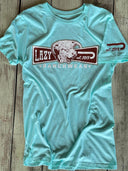 Lazy J Ranch Diamond Banner Short Sleeve T-Shirt - Sea Foam Green-
