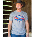 Lazy J Ranch Diamond Ranch Short Sleeve T-Shirt - Dark Heather Grey-
