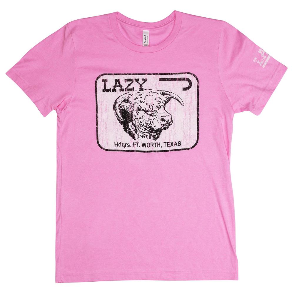 Lazy J Ranch Fort Worth Short Sleeve T-Shirt -Pink-Lazy J Ranch Wear