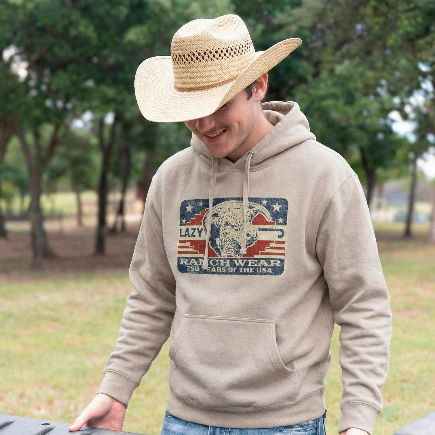 Lazy J Ranch Freedom Hoodie - Smoke-