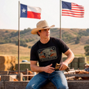 Lazy J Ranch Freedom Short Sleeve T-Shirt - Black-