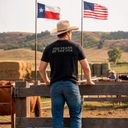 Lazy J Ranch Freedom Short Sleeve T-Shirt - Black-