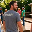 Lazy J Ranch Freedom Short Sleeve T-Shirt - Grey-