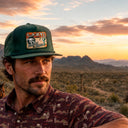 Lazy J Ranch Green Big Bend Classic Rope Trucker Hat-